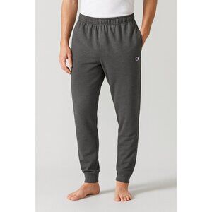 Champion Men’s Powerblend Fleece Joggers Gray Size XL Classic Fit Sweatpants